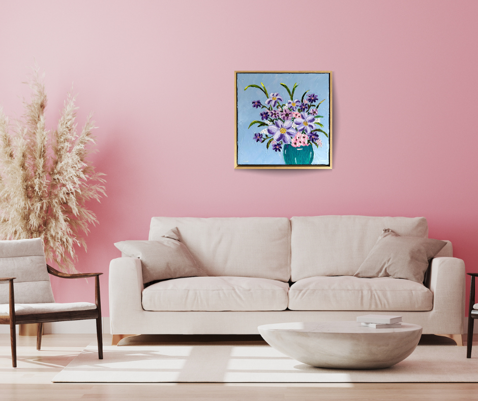 Floral Love – Textured Floral Oil Painting by Cassie Holmes