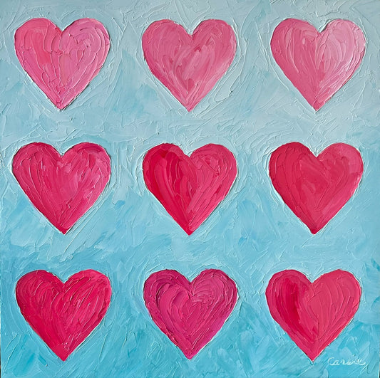 Blushing Hearts – Original Oil Painting by Cassie Holmes