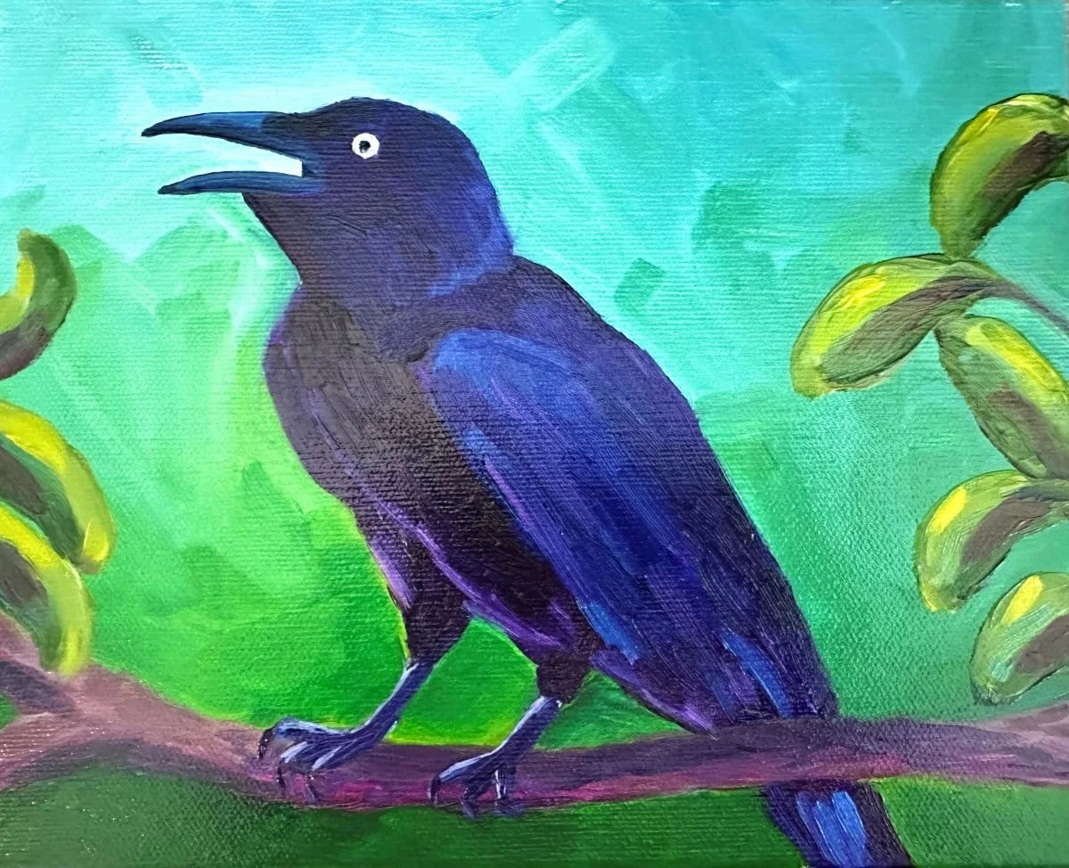 Nick’s Crow – Original Oil Painting by Cassie Holmes