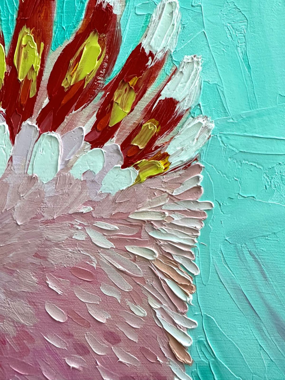 The Major – Original Pink Cockatoo Oil Painting by Cassie Holmes