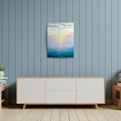 Sunset Dreams – Textured Sunset Oil Painting by Cassie Holmes