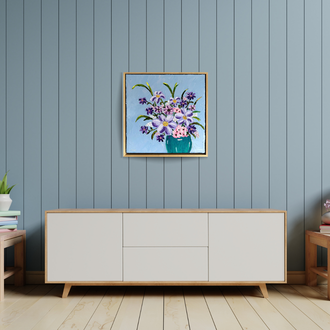 Floral Love – Textured Floral Oil Painting by Cassie Holmes