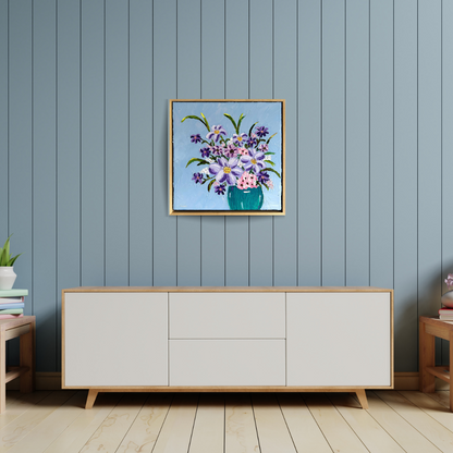 Floral Love – Textured Floral Oil Painting by Cassie Holmes