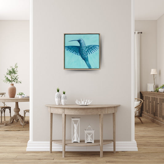 Quiet Wonder – Original Hummingbird Oil Painting by Cassie Holmes