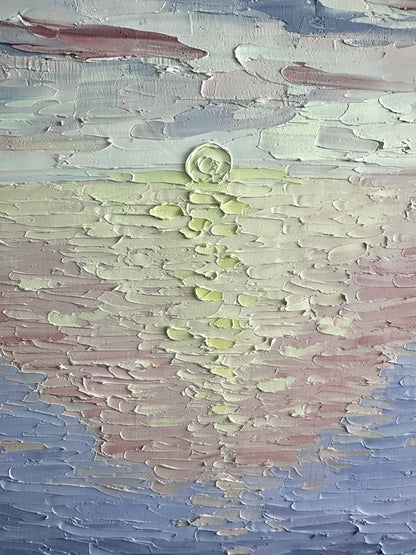 Sunset Dreams – Textured Sunset Oil Painting by Cassie Holmes