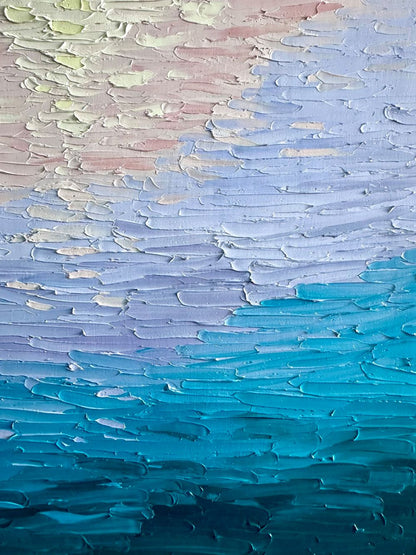 Sunset Dreams – Textured Sunset Oil Painting by Cassie Holmes