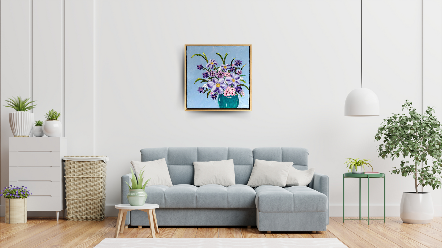 Floral Love – Textured Floral Oil Painting by Cassie Holmes