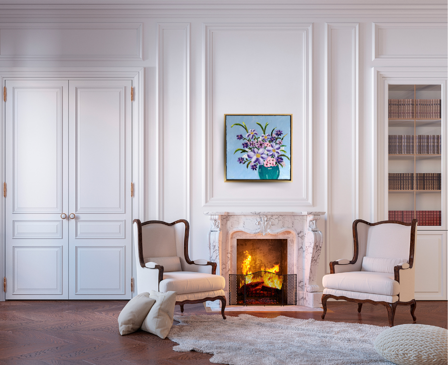 Floral Love – Textured Floral Oil Painting by Cassie Holmes