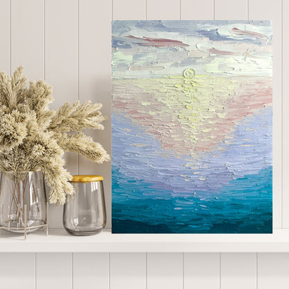 Sunset Dreams – Textured Sunset Oil Painting by Cassie Holmes