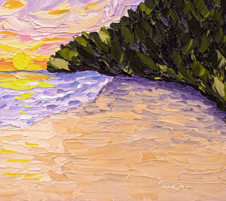 Aussie Sunset - Original Kangaroo Oil Painting by Cassie Holmes