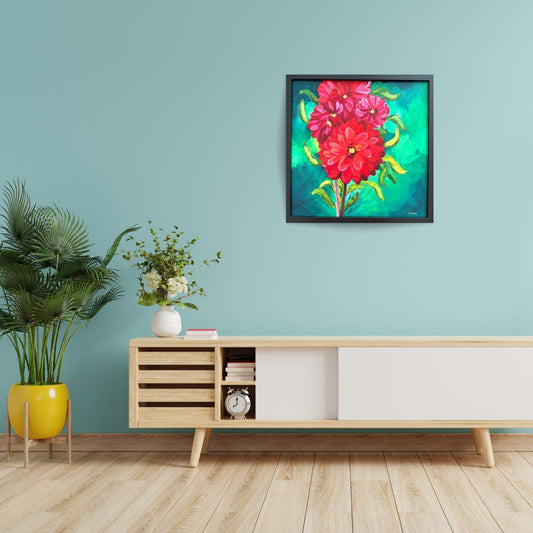 Blooms in Red – Original Oil Painting by Cassie Holmes