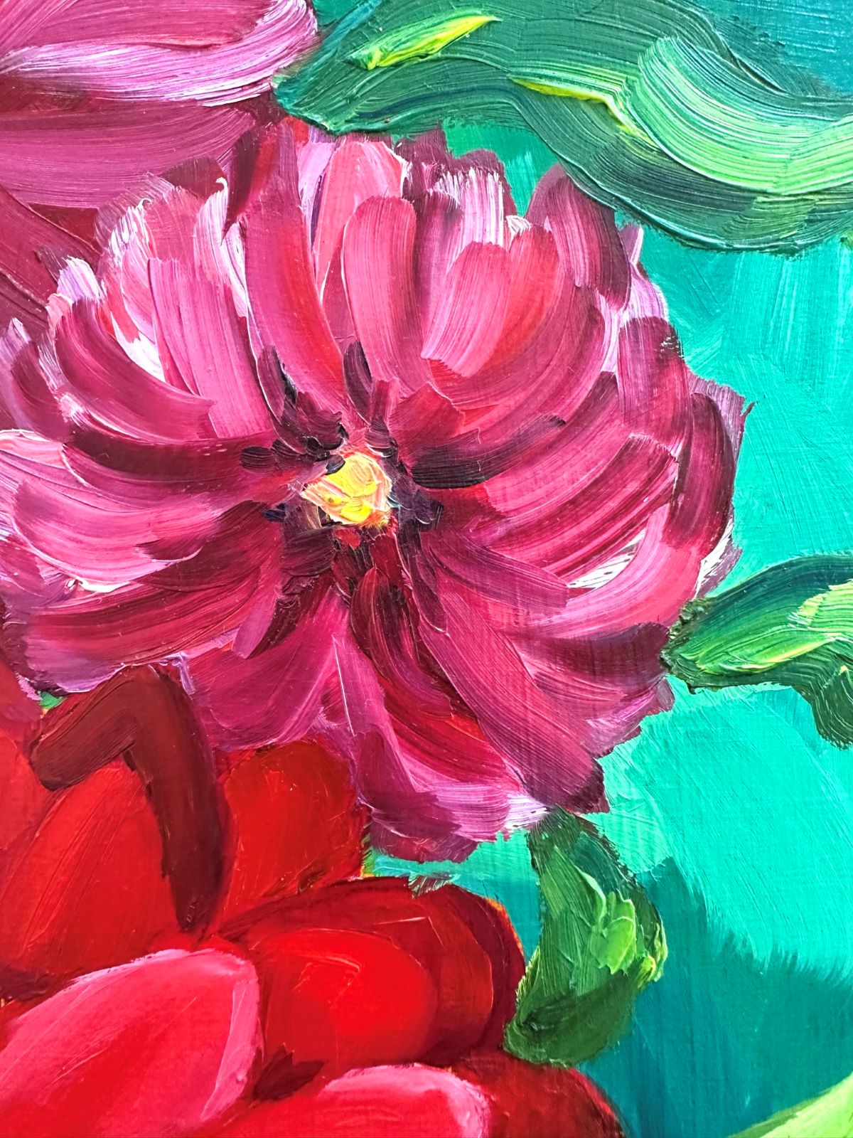Blooms in Red – Original Oil Painting by Cassie Holmes