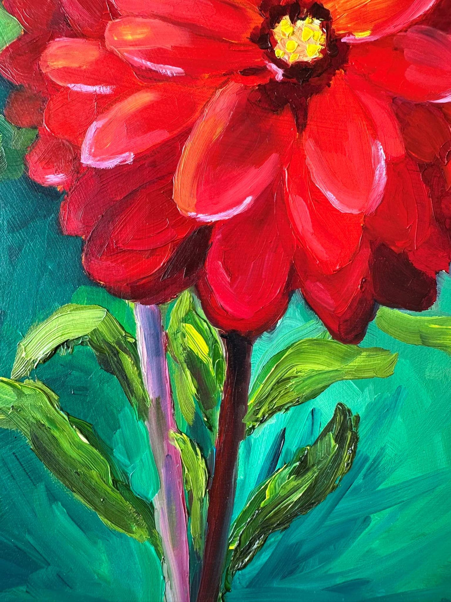 Blooms in Red – Original Oil Painting by Cassie Holmes
