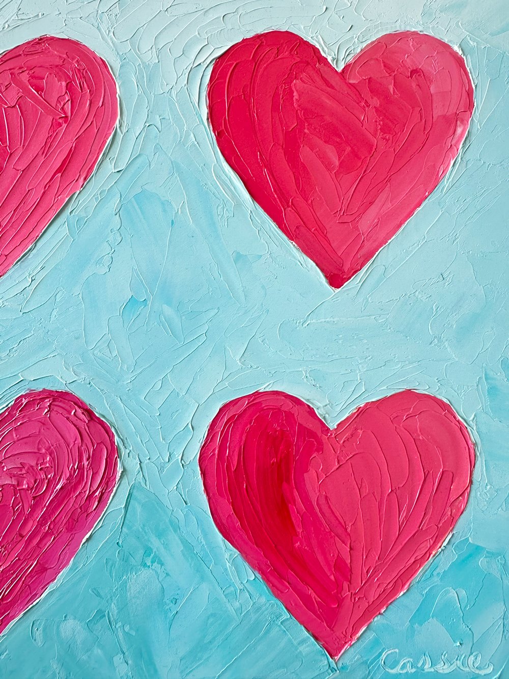 Blushing Hearts – Original Oil Painting by Cassie Holmes