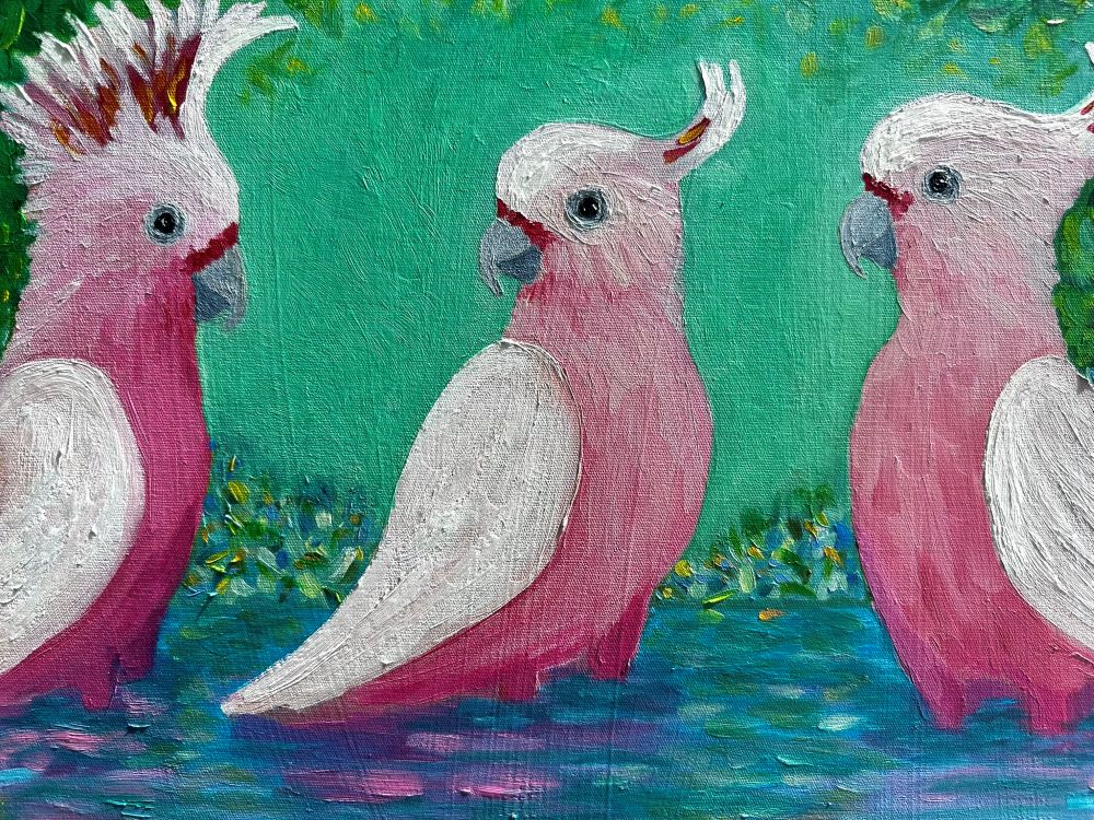 Calm Pink Waters - Original Oil Painting by Cassie Holmes