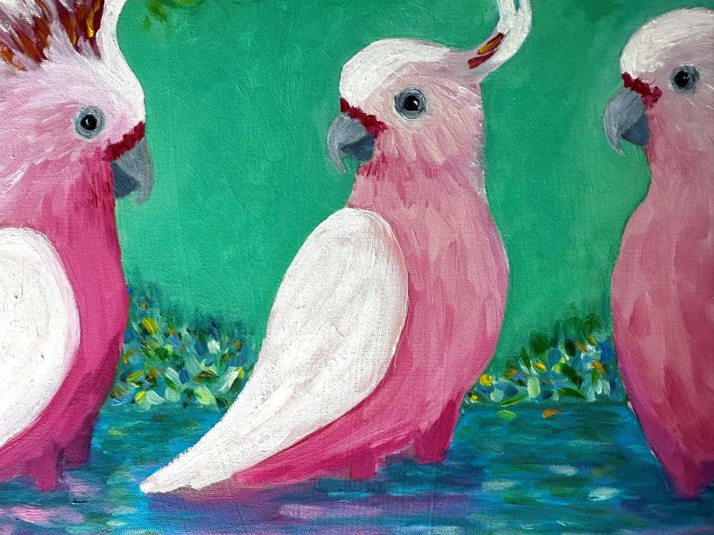 Calm Pink Waters - Original Oil Painting by Cassie Holmes