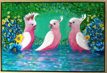 Calm Pink Waters - Original Oil Painting by Cassie Holmes