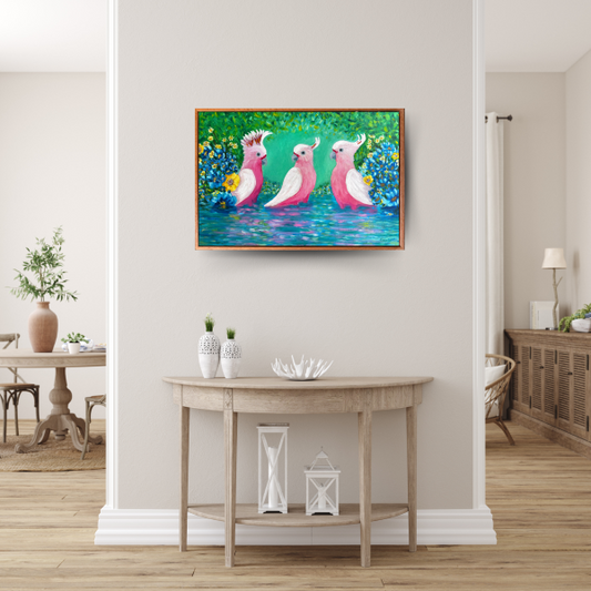 Calm Pink Waters - Original Oil Painting by Cassie Holmes