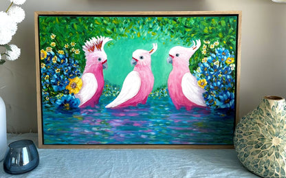 Calm Pink Waters - Original Oil Painting by Cassie Holmes