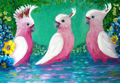 Calm Pink Waters - Original Oil Painting by Cassie Holmes