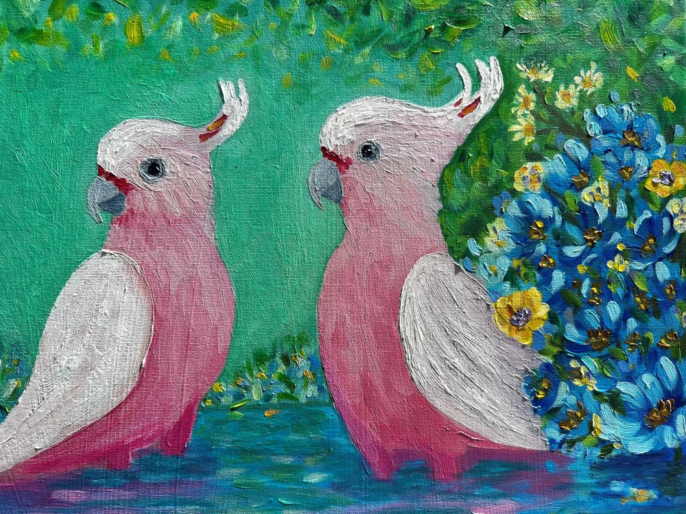 Calm Pink Waters - Original Oil Painting by Cassie Holmes