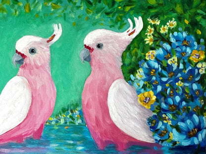 Calm Pink Waters - Original Oil Painting by Cassie Holmes