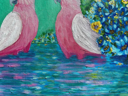 Calm Pink Waters - Original Oil Painting by Cassie Holmes