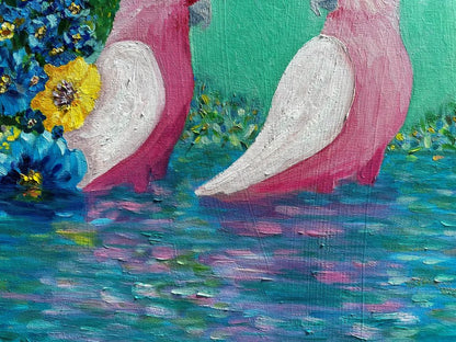 Calm Pink Waters - Original Oil Painting by Cassie Holmes