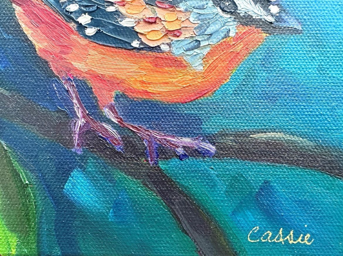 Eve of the Pardalote – Original Oil Painting by Cassie Holmes