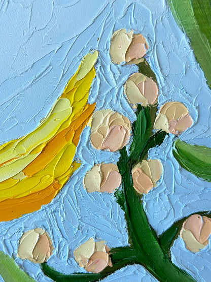 Floral Cockatoo – Original Oil Painting by Cassie Holmes