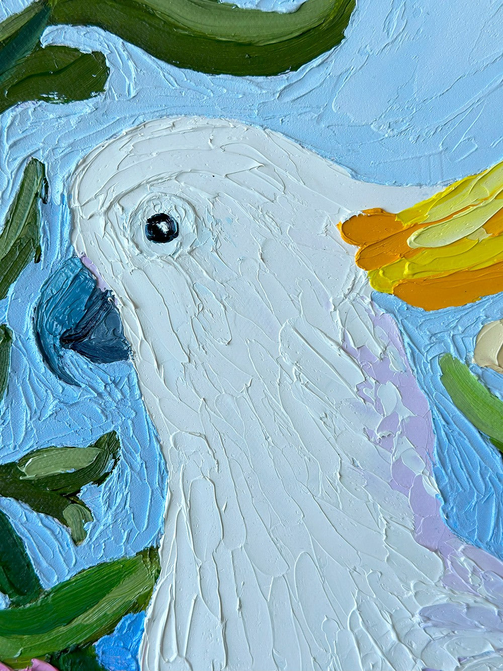 Floral Cockatoo – Original Oil Painting by Cassie Holmes