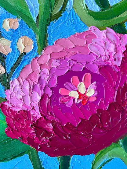 Floral Cockatoo – Original Oil Painting by Cassie Holmes