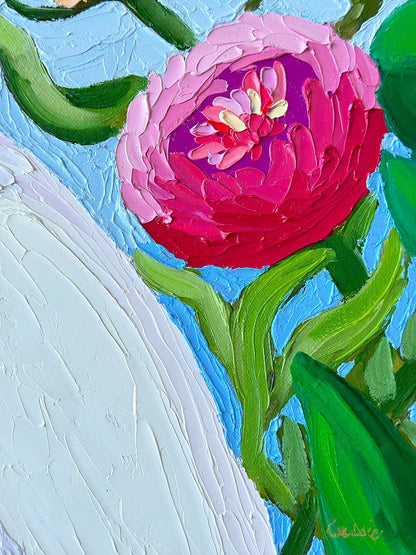 Floral Cockatoo – Original Oil Painting by Cassie Holmes