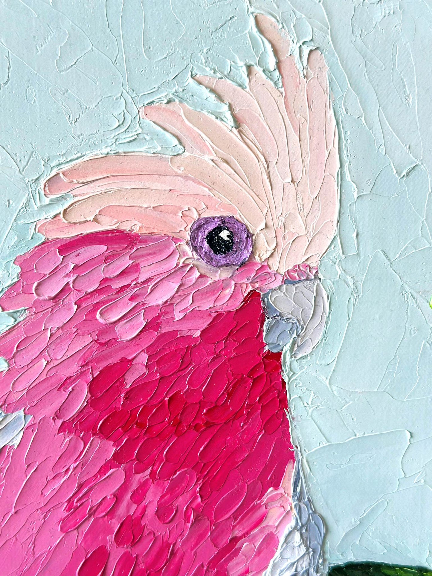Floral Galah – Original Oil Painting by Cassie Holmes