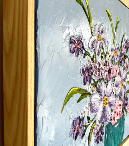 Floral Love – Textured Floral Oil Painting by Cassie Holmes