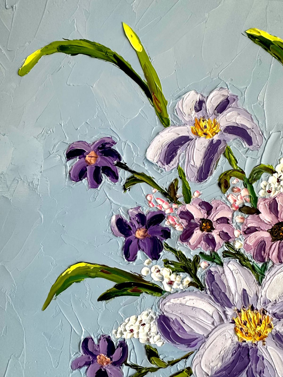 Floral Love – Textured Floral Oil Painting by Cassie Holmes