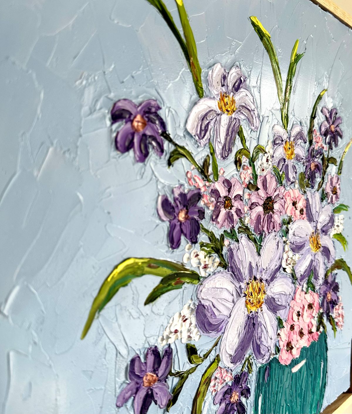Floral Love – Textured Floral Oil Painting by Cassie Holmes