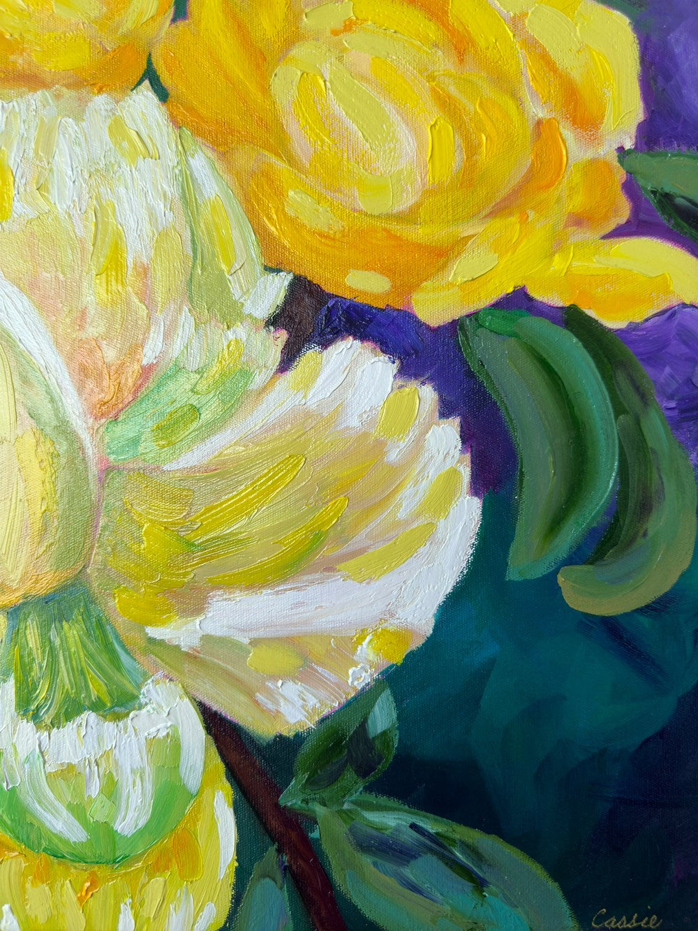 Flowers of Sunshine – Original Oil Painting by Cassie Holmes