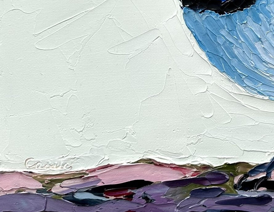 Fluffy Wren – Original Oil Painting by Cassie Holmes