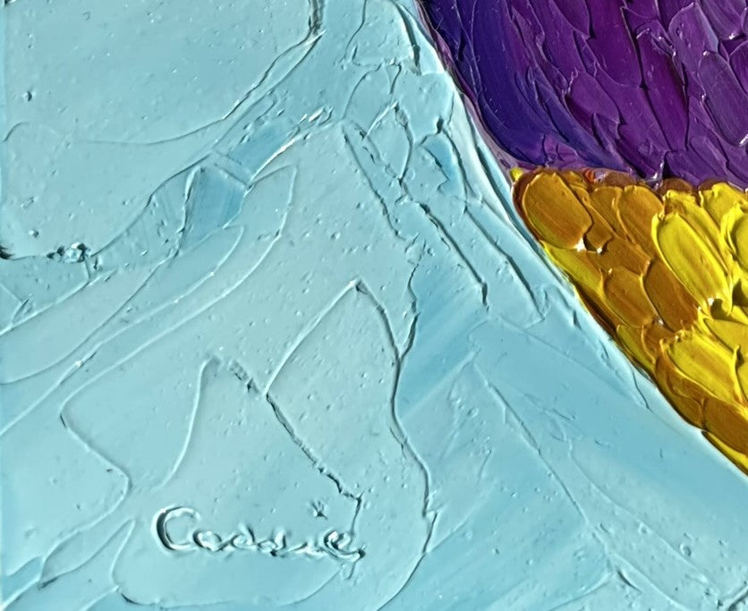 Francis – Original Finch Oil Painting by Cassie Holmes