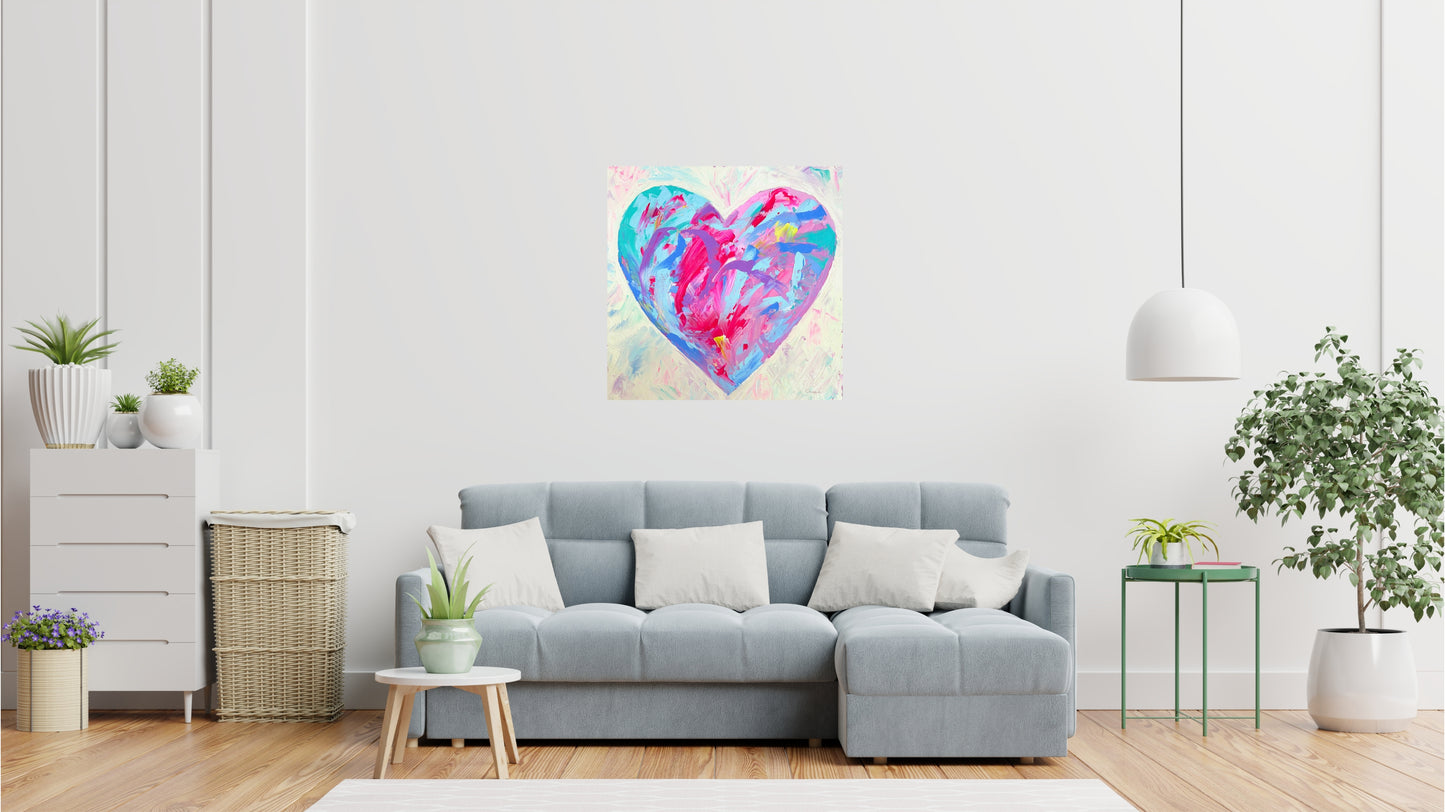 Graffiti Heart – Original Oil Painting by Cassie Holmes