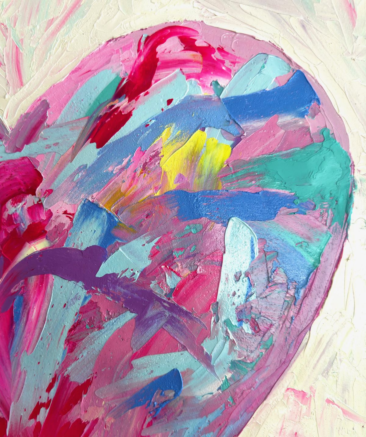 Graffiti Heart – Original Oil Painting by Cassie Holmes