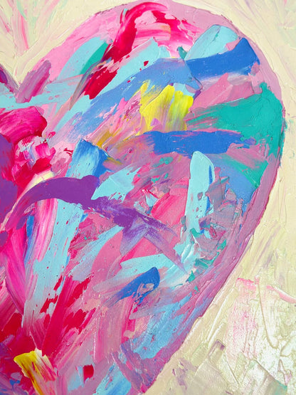 Graffiti Heart – Original Oil Painting by Cassie Holmes