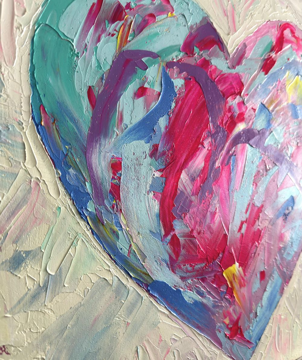 Graffiti Heart – Original Oil Painting by Cassie Holmes