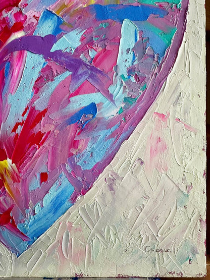 Graffiti Heart – Original Oil Painting by Cassie Holmes