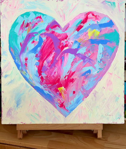 Graffiti Heart – Original Oil Painting by Cassie Holmes
