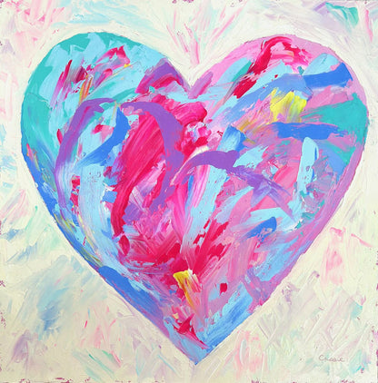 Graffiti Heart – Original Oil Painting by Cassie Holmes