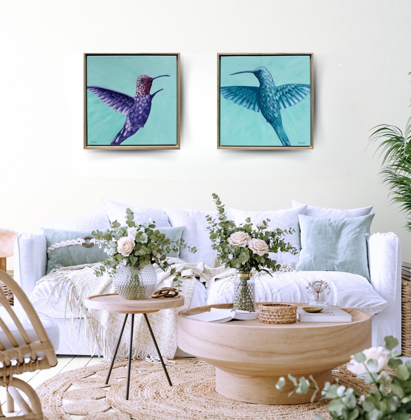 Quiet Wonder – Original Hummingbird Oil Painting by Cassie Holmes