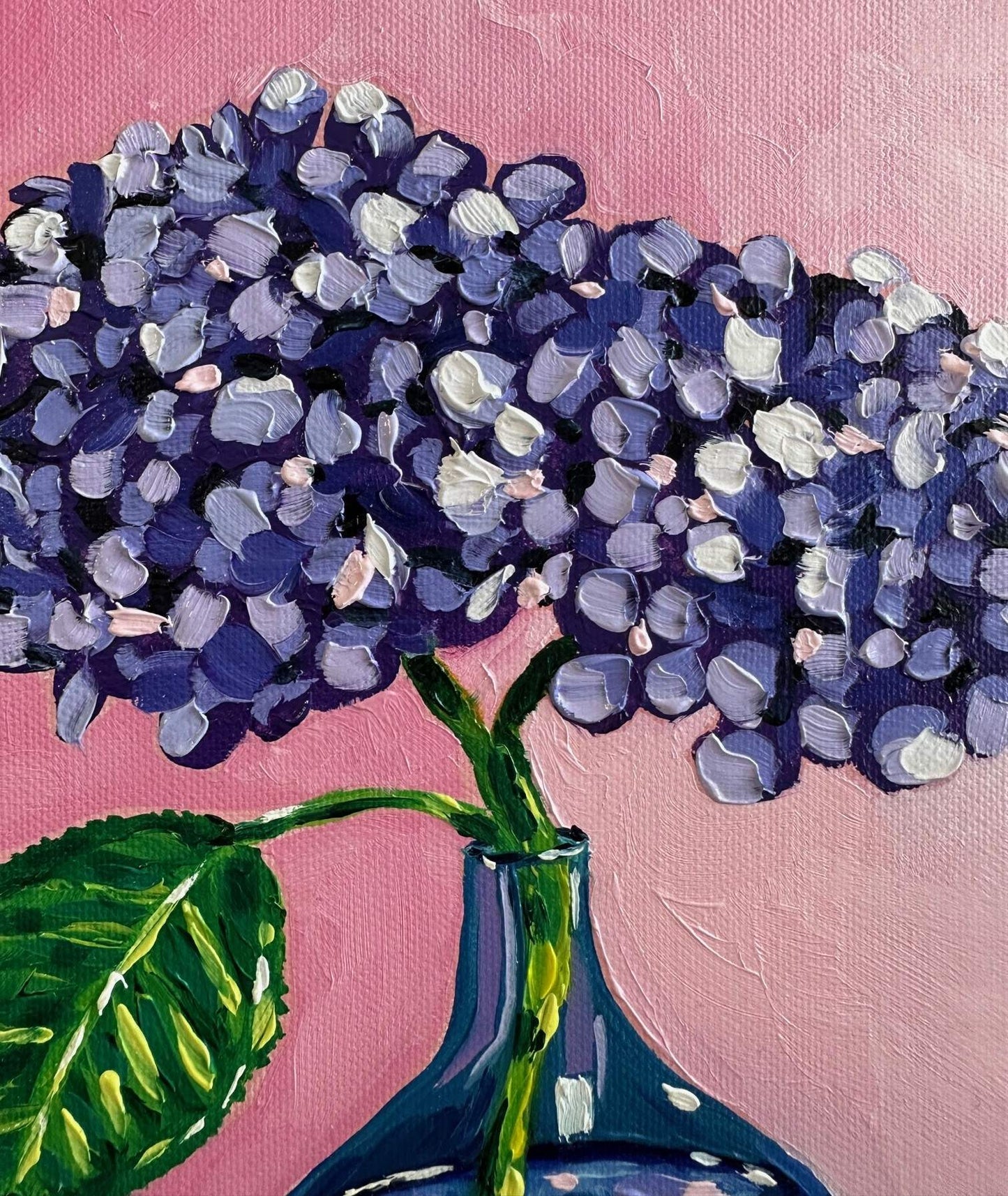 Hydrangea Pompoms – Original Oil Painting by Cassie Holmes