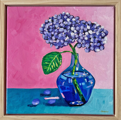 Hydrangea Pompoms – Original Oil Painting by Cassie Holmes
